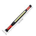 High Lumen Rechargeable LED Work Light for Car Emergency Repair, Powerful Magnetic Flashlight with Hooks and Magnetic Base Vue red