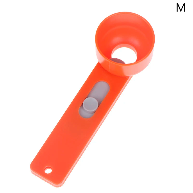 〔CC11〕 No Spill Measuring Spoon Funnel Preparation Of Protein Powder Workout & Sports Drinks, Baby Formula Refill Mess Spill Vue M Orange