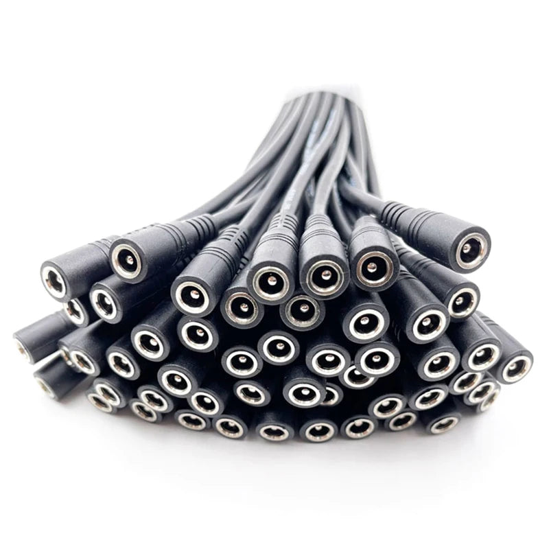 10pcs 5.5x2.1 Plug DC male or Female Cable Wire Connector For 3528 5050 LED Strip Light Vue