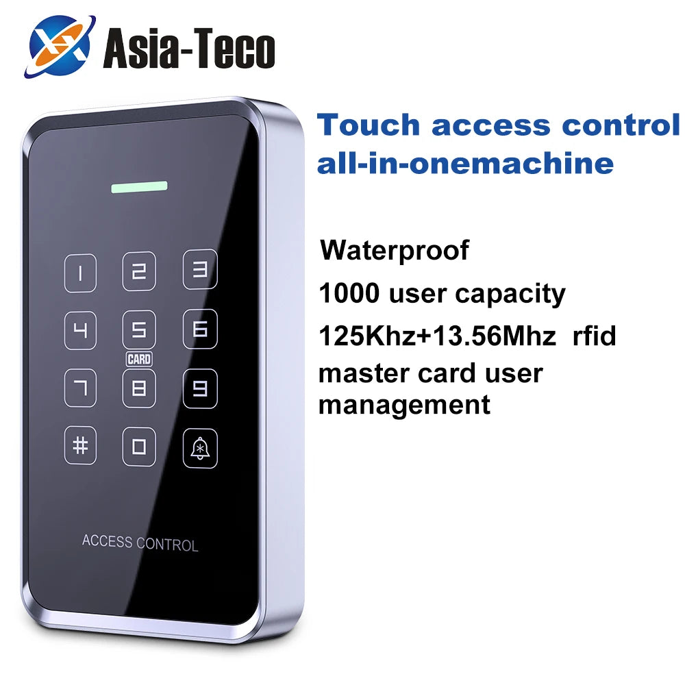 NFC RFID Card Access Control Keypad Large Capacity 1000Users Waterproof Backlight Touch Screen Dual frequency Wiegand Reader Vue Default Title