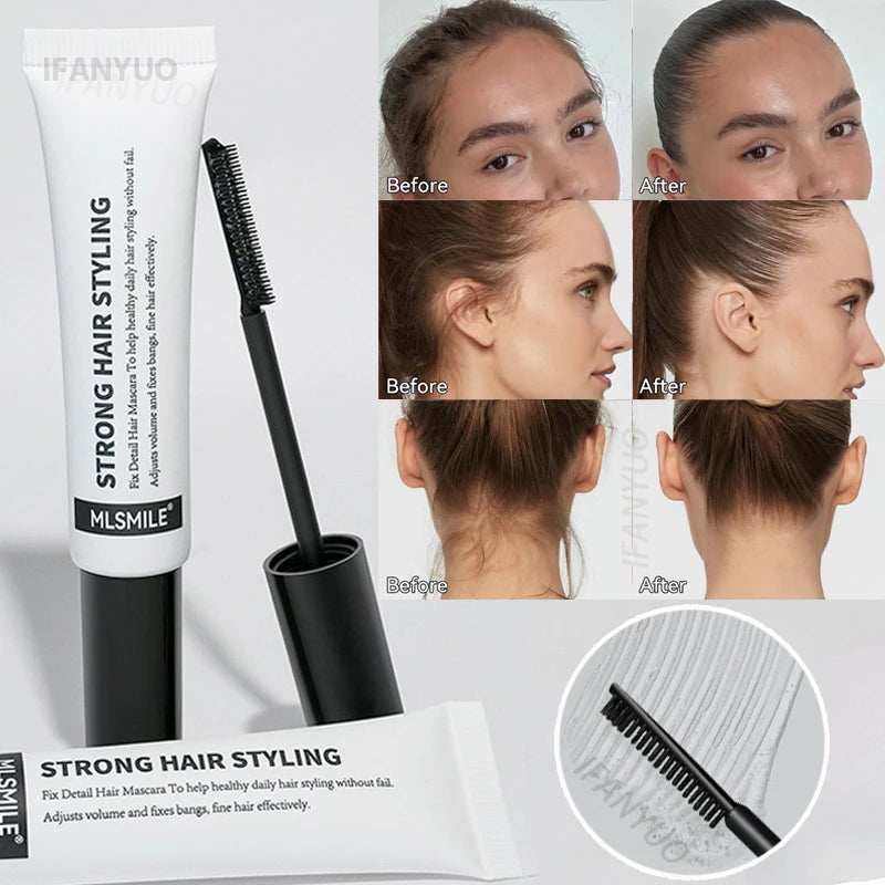 Portable Broken Hair Styling Gel Transparent Hair Shaping Wax Cream Smoothing Finishing Stick Mascara Brush Not Greasy Hair Care Vue