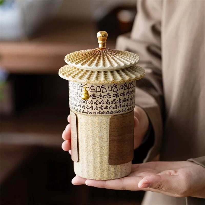 Ceramic Tea Infuser Mug With Removable Strainer And Lid Water Separation Cup For Office Desk Home Tea Break For Women Men Gifts Vue