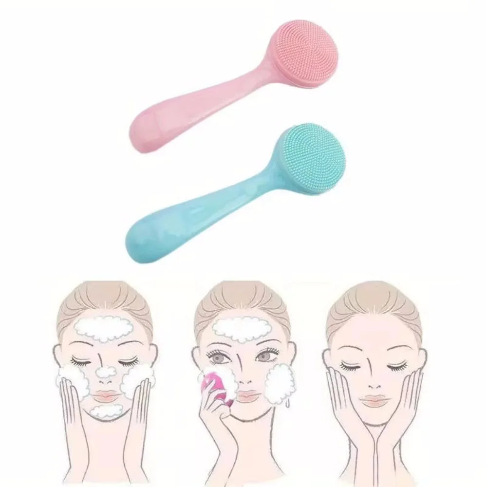 Silicone Face Wash Brush Soft Skin Friendly Face Skin Scrubbers Scrub Pad Face Nose Clean Blackhead Removal Brushes Tools Vue