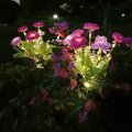 Yard Lawn Light LED Solar Snow Lotus Flowers Lights Waterproof Outdoor Garden Lawn Lamps Home Decoration Night Light 041 Vue purple 1pcs