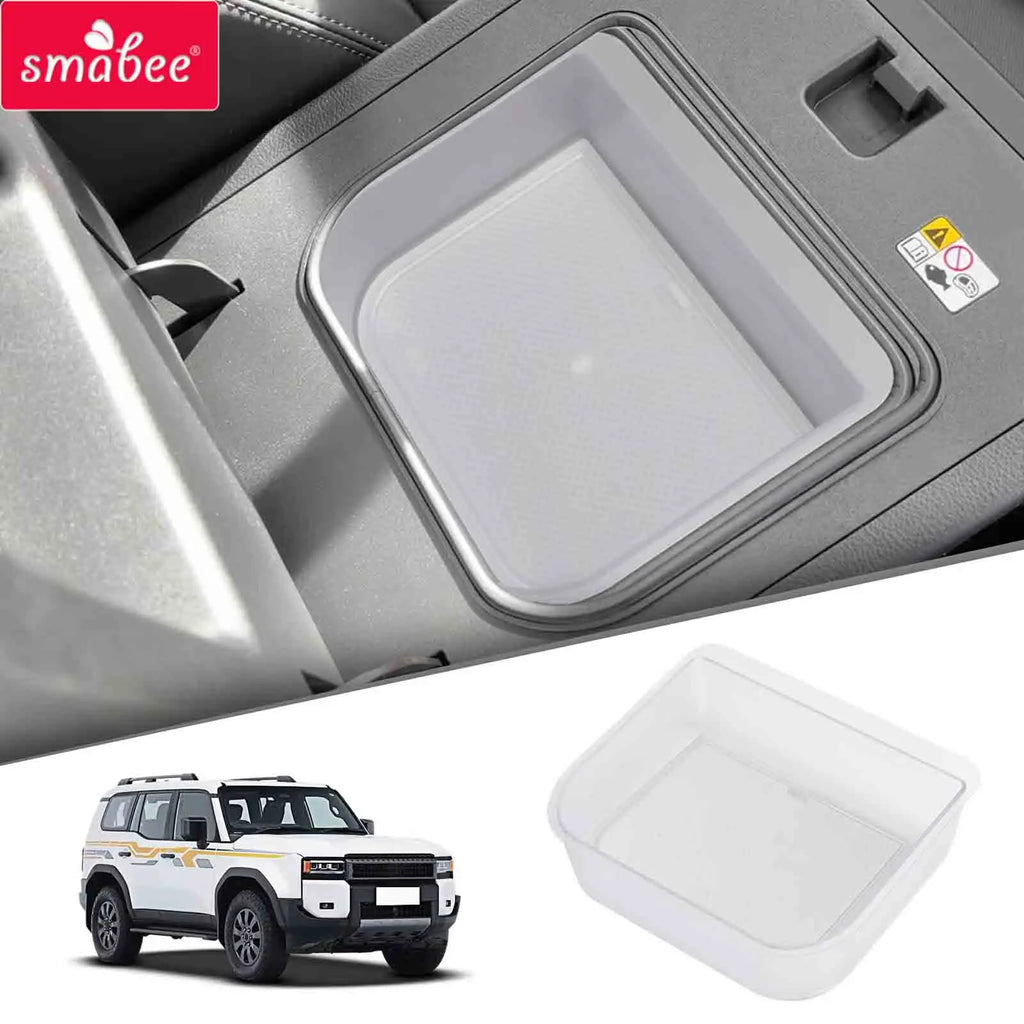 Smabee for Toyota Land Cruiser Prado 250/Lexus GX 550 2024-2027 Cool Box Version Armrest Storage Tray Transparent Organizer Vue Cool Box