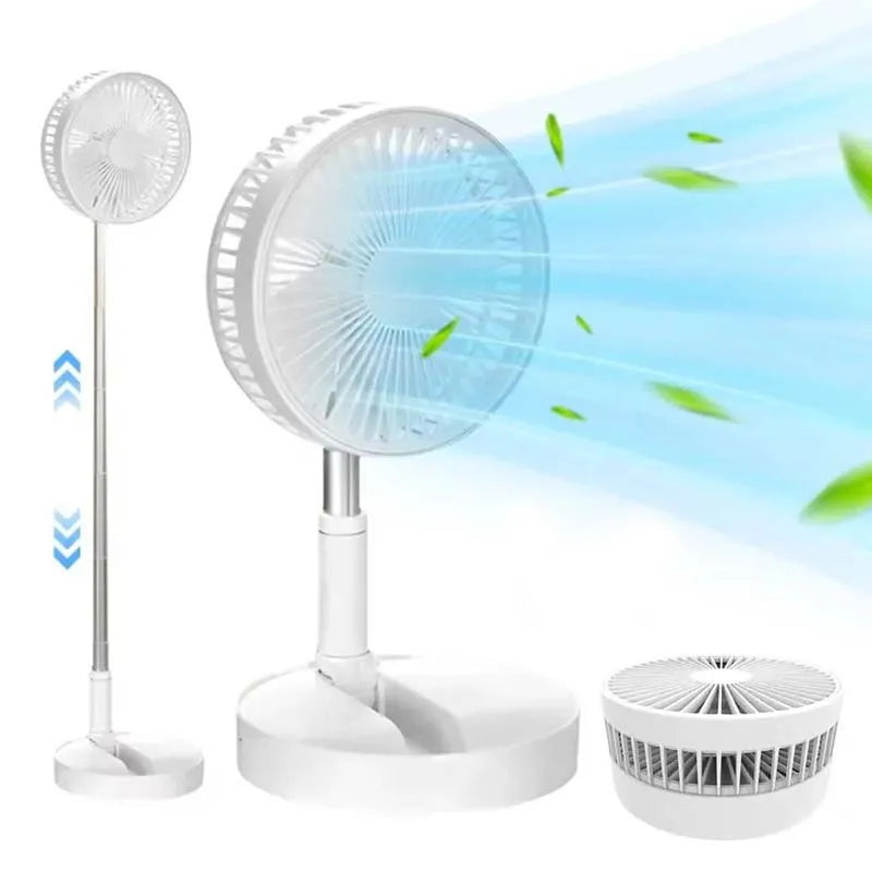 ROFAELEC USB Rechargeable Desktop Fan – Telescopic Folding Rechargeable Desktop Fan Vue