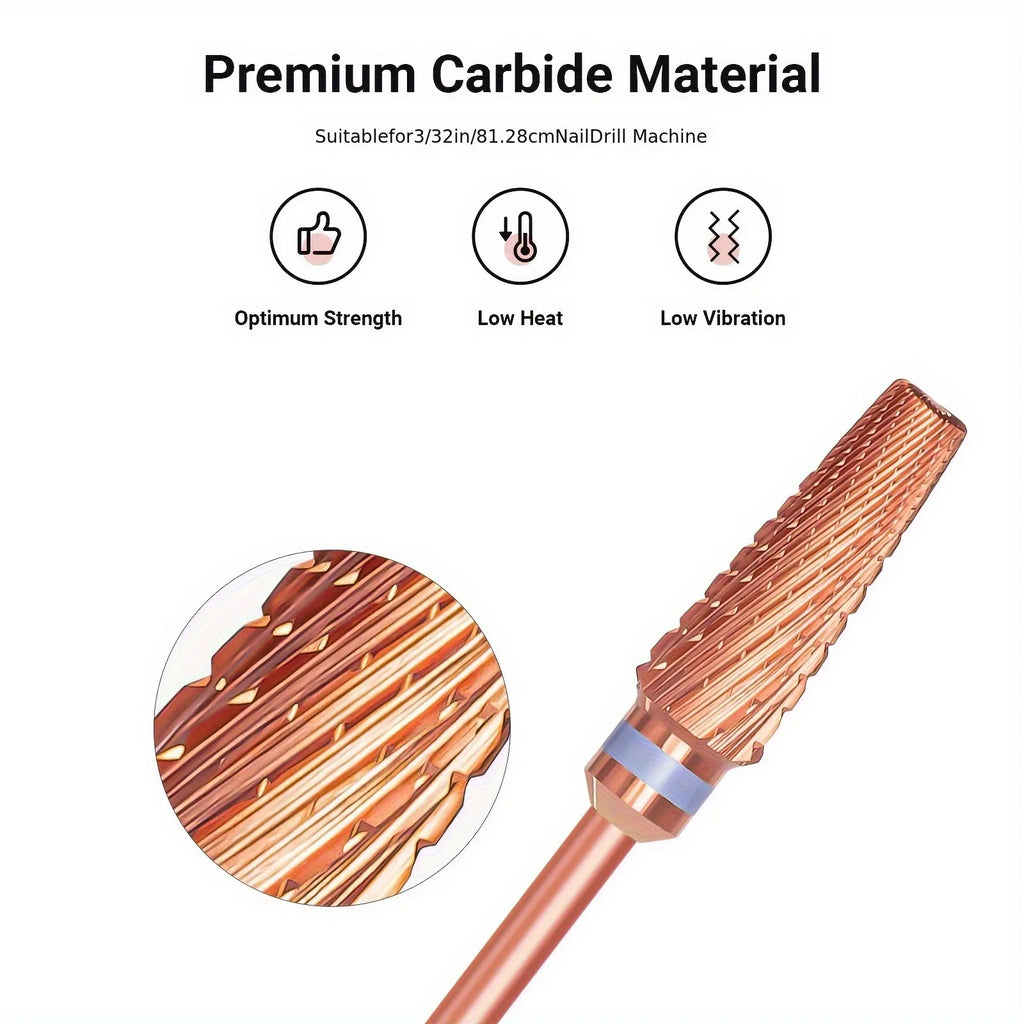5in1 Pro Nail Drill Bit, Multifunctional Mixed Size Carbide Version, Suitable for Nail Trimming, Foot Care, Removal, Gel Polishi Vue