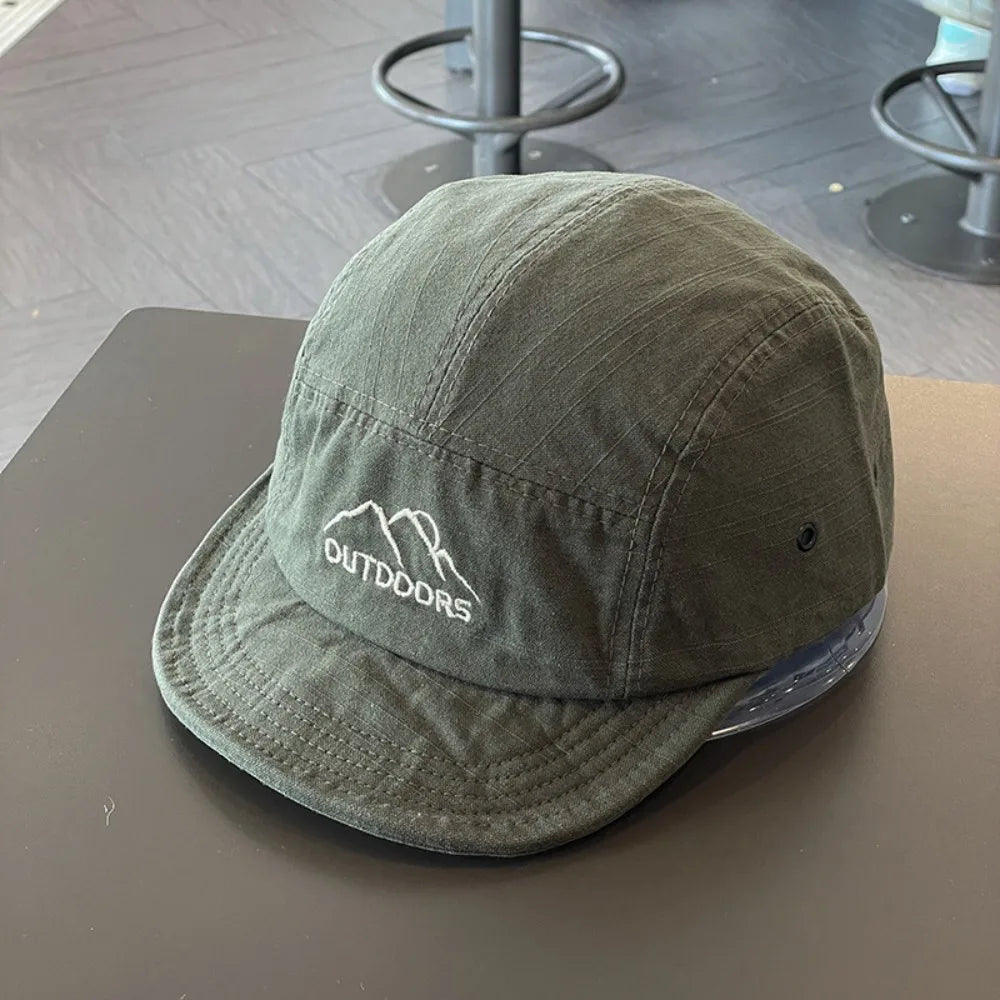 Casual Short Brim Baseball Cap Sun Protection Adjustable Sports Vue Green