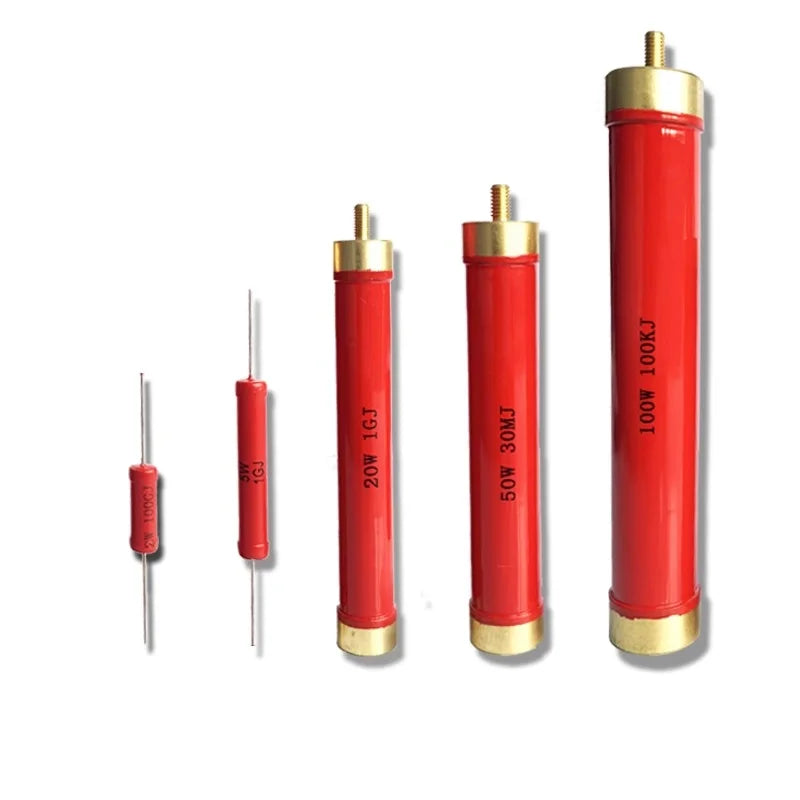 RI80 Red resistance 20W 50W Glass glaze film 20K50K200M30M1K300K500M non-inductive high voltage resistance Vue