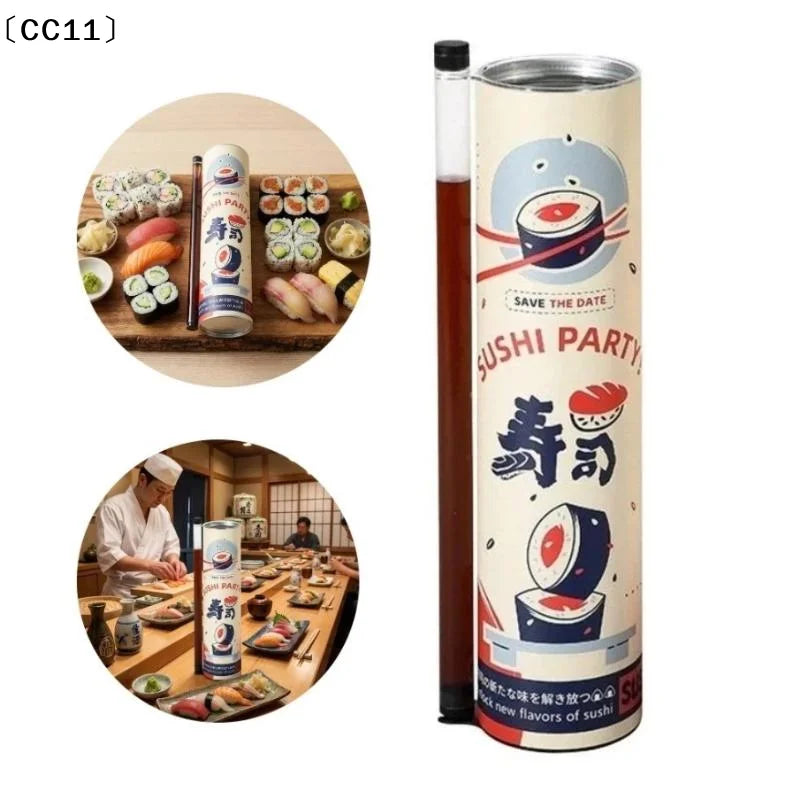 Round Sushi Push Box Sauce Straw Food Grade Mold Cone Up Paper Bucket
