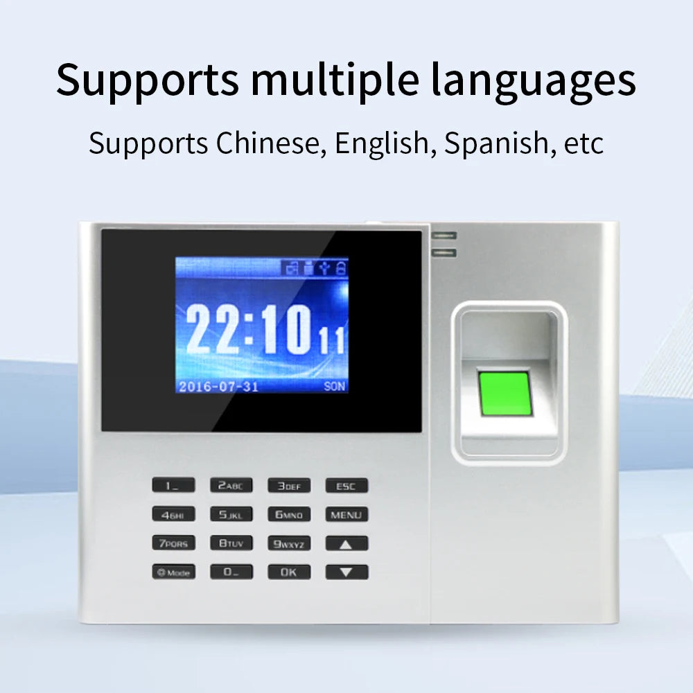 Office Employee 3-in-1 Access Control & Attendance Machine Multifunctional Time Clock Intelligent USB Export Attendance Data Vue