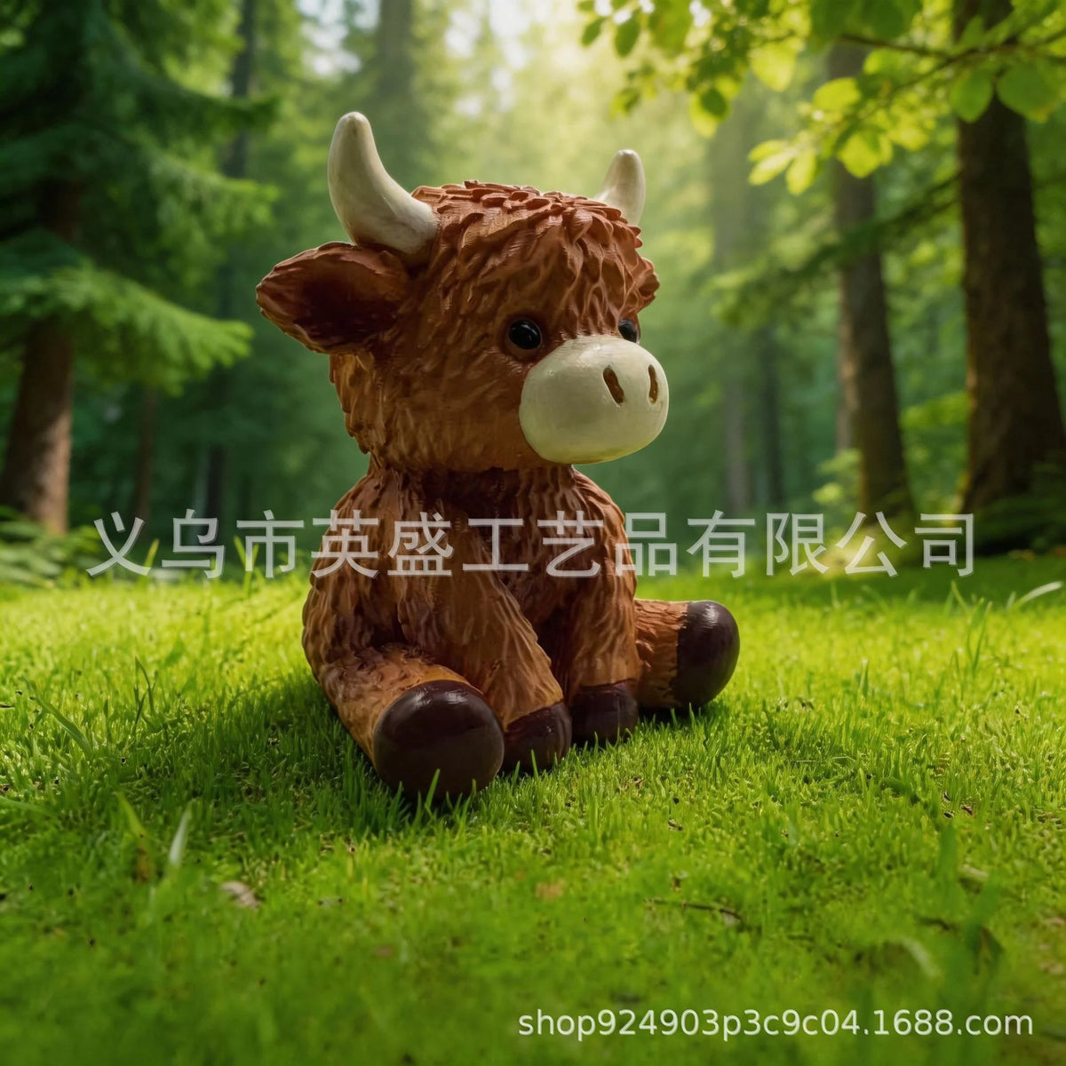 2pcs Highland Cow Figurine Large And Mini Handcrafted Ornament Cute Table Desk Display Gift For Women Kids Christmas Vue A2