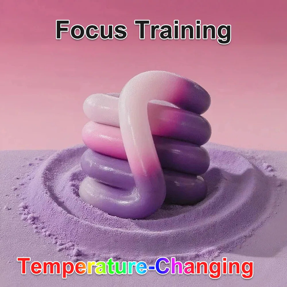 Thermochromic Twist Fidget Toy – Color Changing Tangle Toy Fidget Tangle Toy Vue