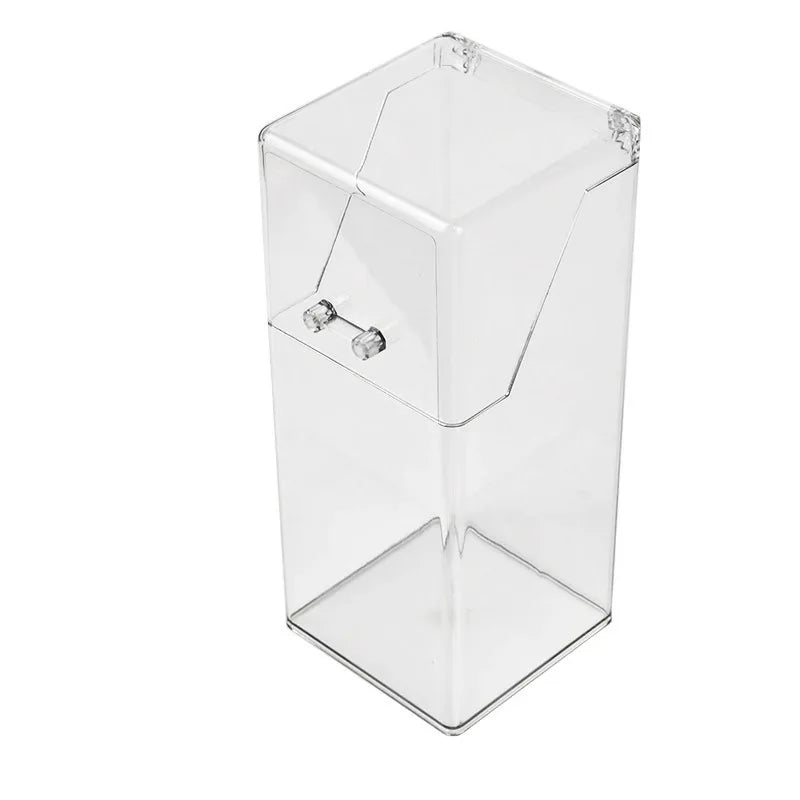 1Pc Makeup Brush Storage Box, Simple And Transparent Multifunctional Makeup Brush Storage Rack Simple Durable And Practical Vue Transparency