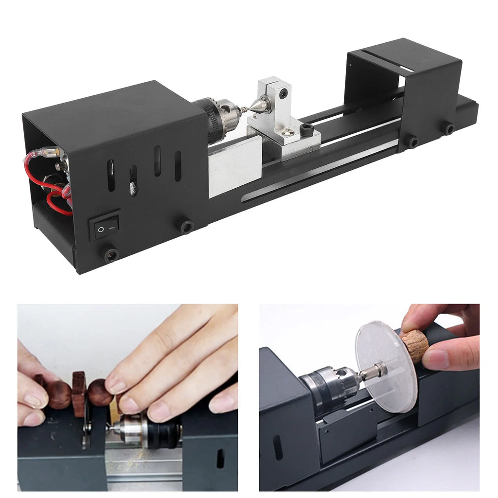 Bead Polisher Machine Bead Polisher Mini Lathe Accessory Beads Polishing Machine for DIY Woodworking Vue