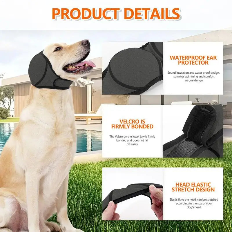 Dog Calming Ear Muffs – Noise-Reducing Pet Ear Wrap Dog Ear Wrap Vue