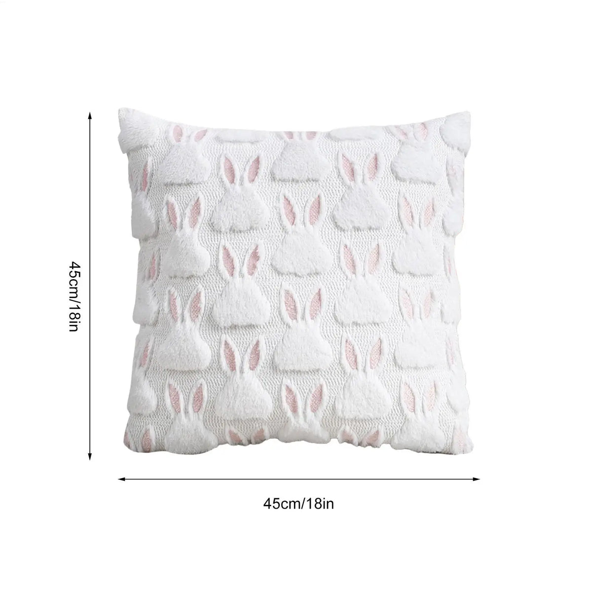 Easter Pillow Covers Cute Rabbit Cushion Wrap 18x18in Embroidered Ears Farmhouse Easter Pillow Covers for Bedroom Home Decor Vue