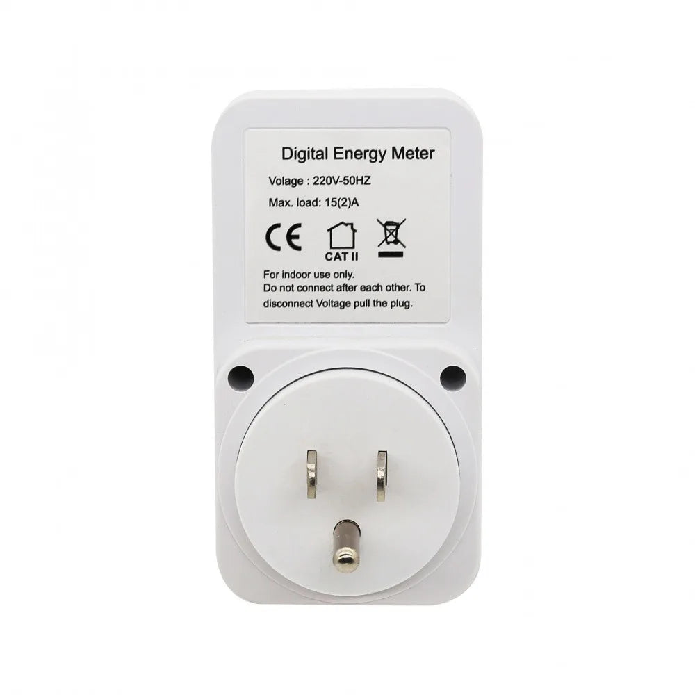 Power Meter Socket Smart Energy Monitor Billing Socket 120/220V 50/60Hz 1800W/2200W Max Load Electric Power Consumption Analyzer Vue