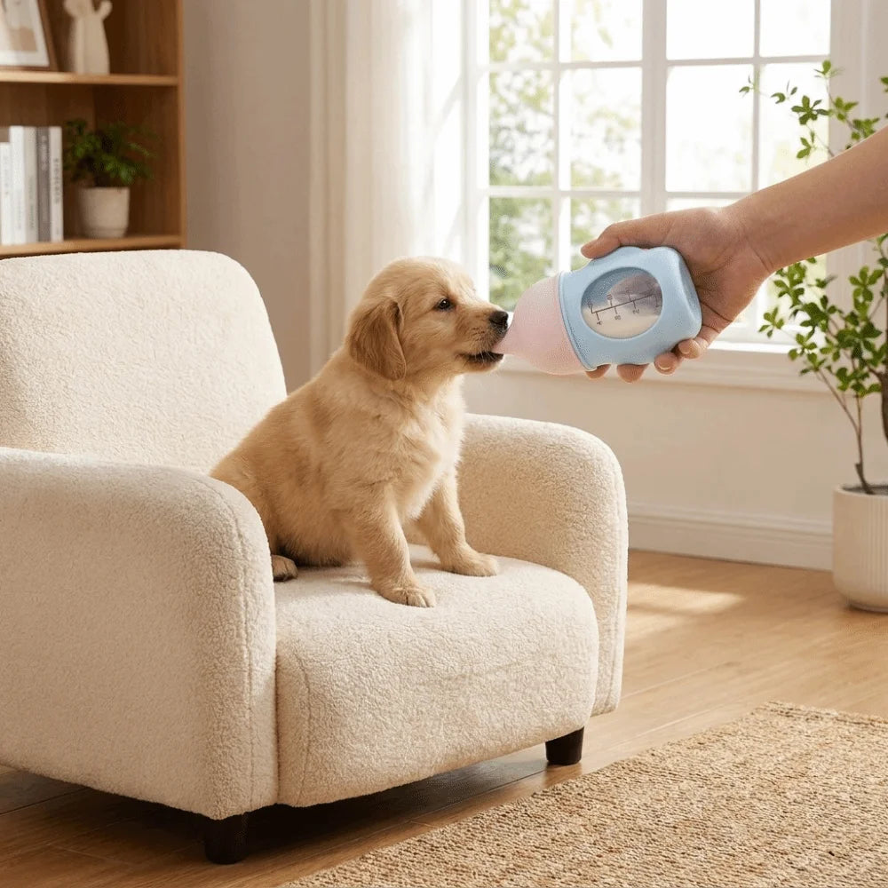 Anti-Choking Pet Milk Bottle Visible Scale Bite Resistant Cat Feeding Bottle Soft Silicone Silicone Nipple Dog Drinking Bottle Vue