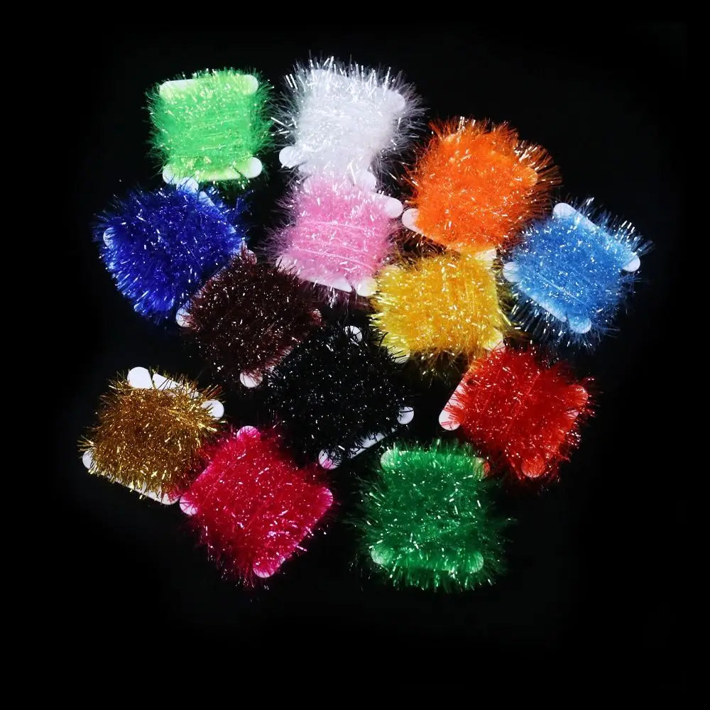 Tools 2 Meters / Card Sparkle For Nymph Fly Tying Material Ice Chenille Fly Fishing Tinsel Lures Streamer Fly Tying Thread Vue