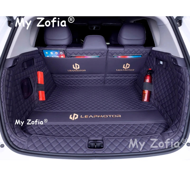 For LEAPMOTOR B10 2025 2026 Car Trunk Mat Pad leather Waterproof Car Rear Trunk Mat Boot Mat Interior Protective Accessories Vue