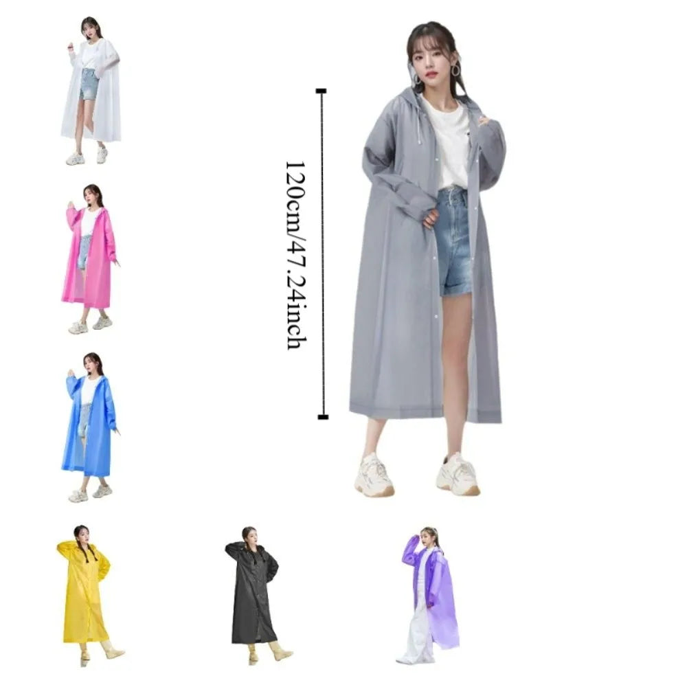 Rain Gear Long Style Adult Raincoat Portable Lightweight Waterproof Rainwear Thickened Emergency Rain Coat Climbing Vue