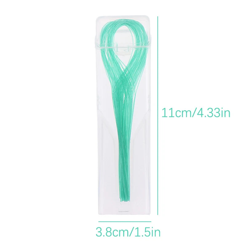 70Pcs/Box Dental Floss Threader Dental Traction Line 0.5mm Crown Brace Bridge Implant Hoop Threading Braces Traction Tool Vue