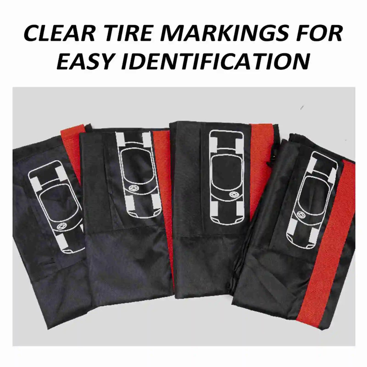 4pcs Waterproof Spare Tire Covers, Tire and Wheel Protectors for SUVs, RVs, Trailers, Trucks, Fits Tires 19'' to 23'' Vue