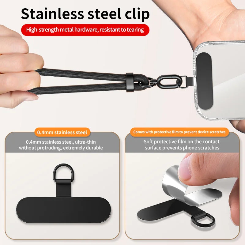 Phone Lanyard Adjustable Detachable Neck Cord Outdoor Universal Crossbody Strap Card Clip for Mobile Phone Case Vue