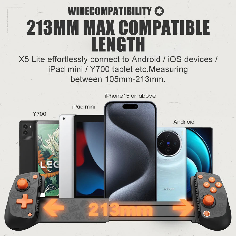 GameSir X5 Lite Zenless Zone Zero Edition Mobile Gamepad for iPhone 17 16 15 Android iPad Mini Y700 Tablet Controle para Celular Vue