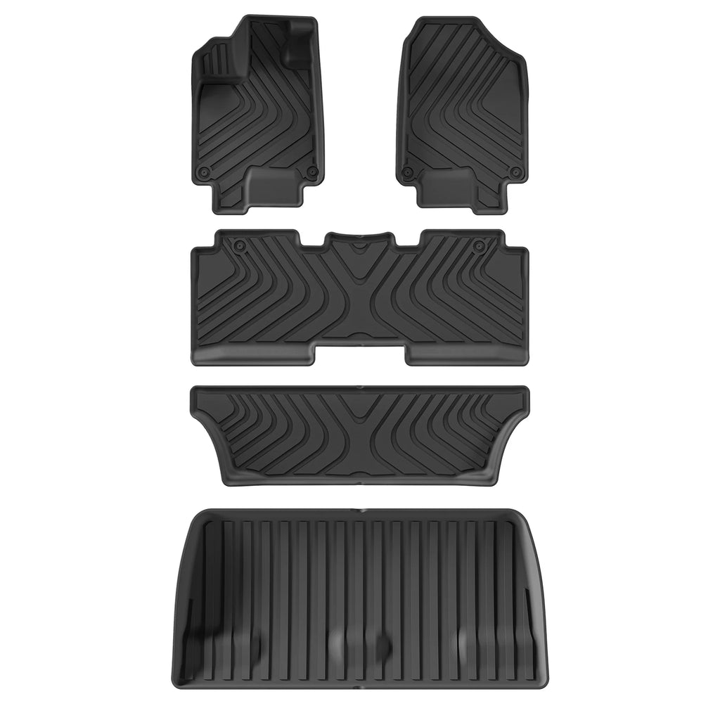 for Honda Odyssey (7Seats only) 2018-2025 2026 Mini Passenger Van TPE 3D Car Floor Mats Cargo Liner Trunk Pad Left Rudder Black Vue Odyssey LHD 5P