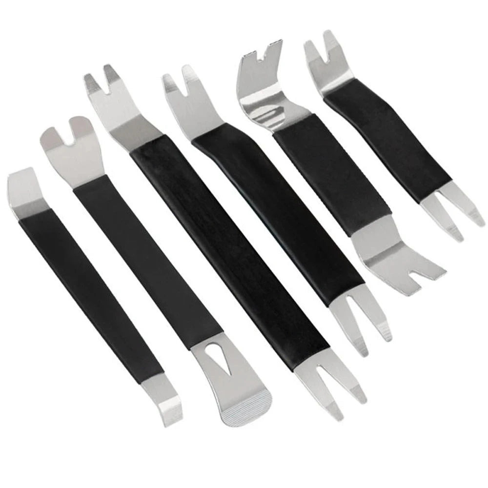 6PCS Portable Auto Door Clip Trim Removal Tools Kits Car Dashboard Audio Radio Panel Repair Metal Removal Pry Disassembly Tool Vue