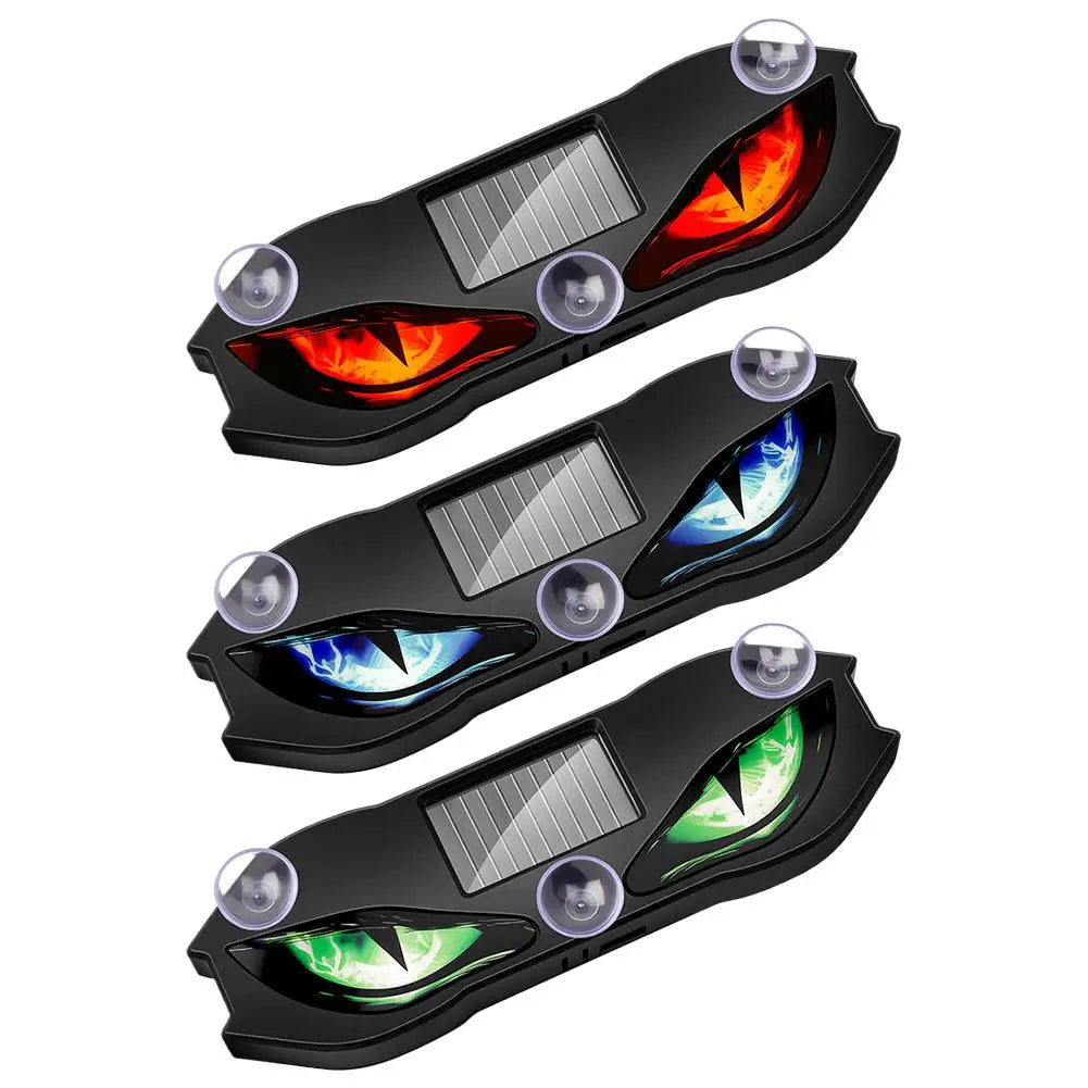 Anti-rear-end Car Decoration Upgraded Car Wireless Decorative Light With Suction Cup Devil Eye Car Solar Flashing Warning Light Vue