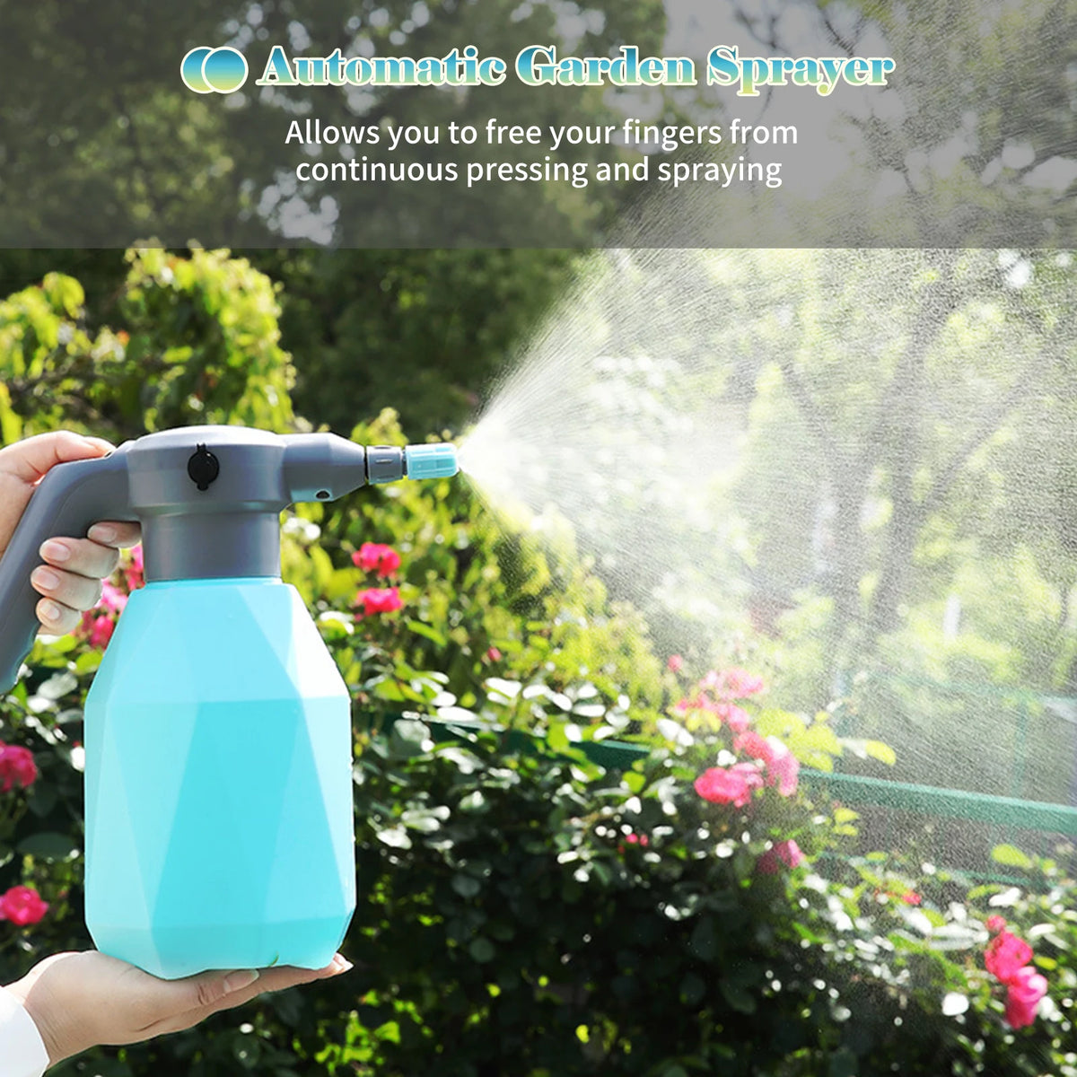2L USB Handheld Automatic Garden Sprayer Electric Plant Mister Spray Bottle Watering Can Spritzer Adjustable Spout Plant Tools Vue