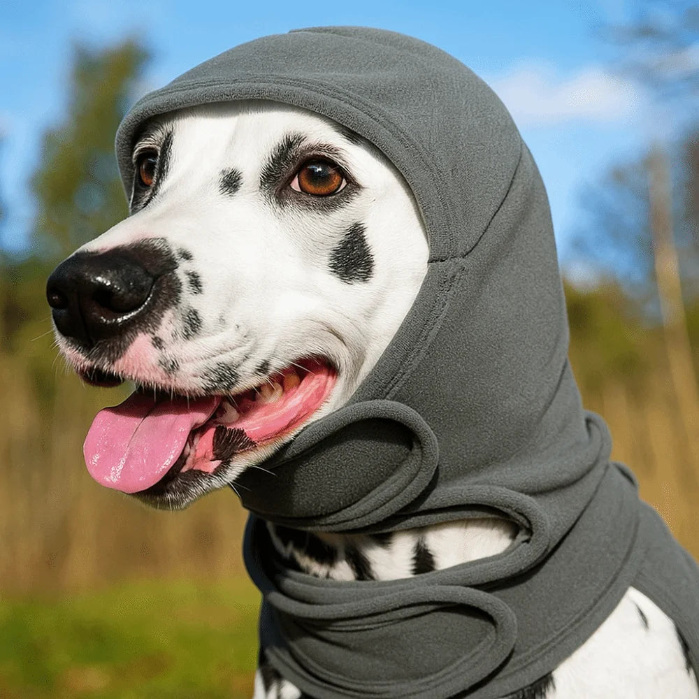 Soothing Head Cover Warm Dog Calming Hood Washable Adjustable Dog Windproof Hat Breathable Comfortable Dog Ear Cover Travel Vue