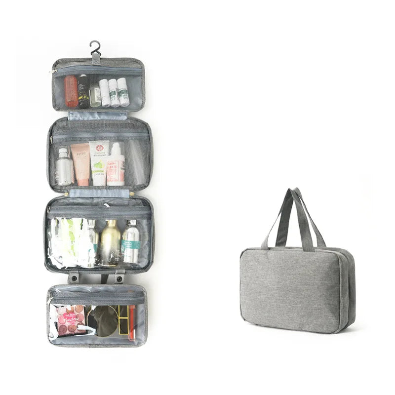 Travel Waterproof Folding Dry and Wet Separation Toiletry Bag Cosmetic Storage Bag Large Capacity Cosmetic Bag Vue