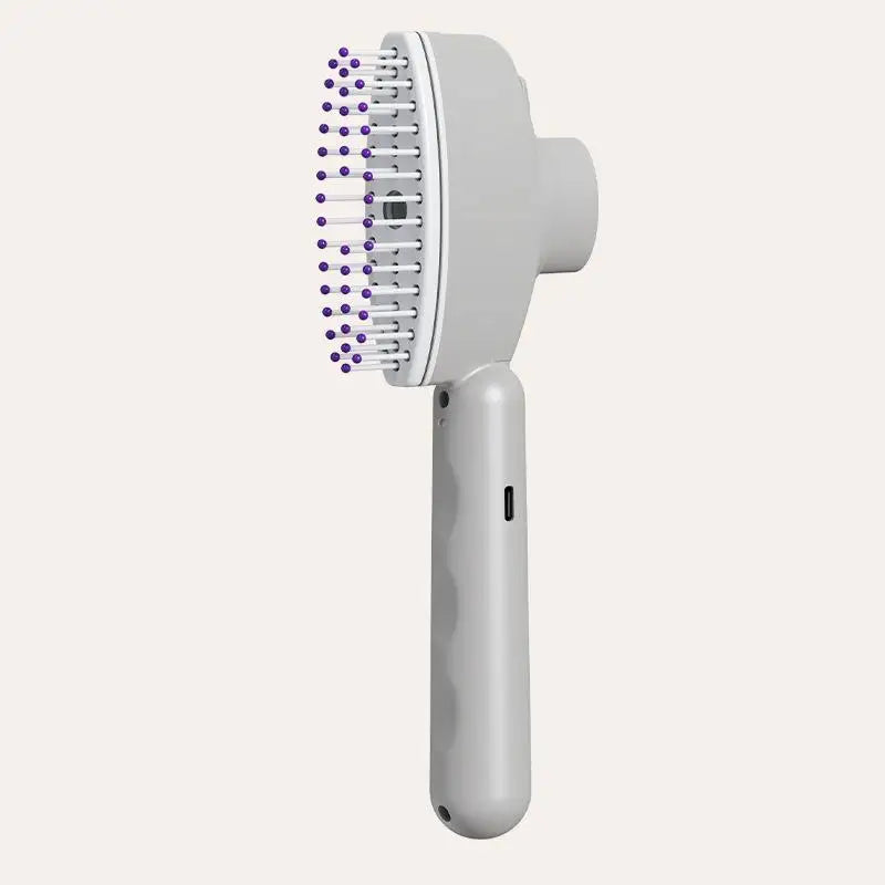 Rechargeable Electric Water Spray Hair Brush Anti Static Steam Massage Comb Reduce Hair Frizz Salon Home Use Vue A2 USB Type-C