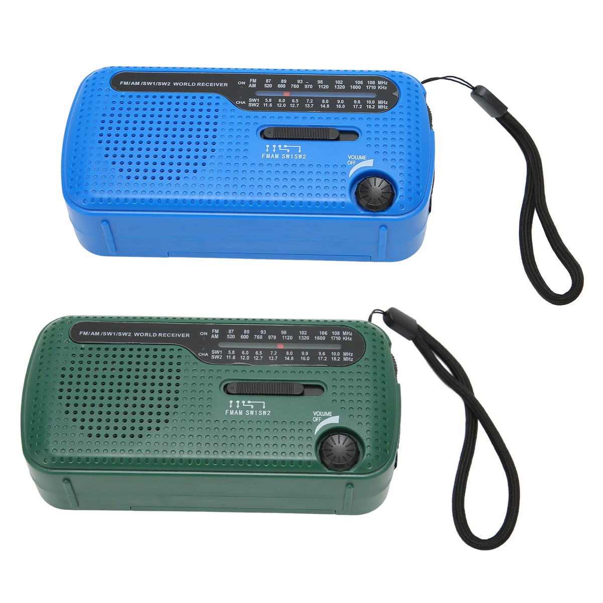 Hand Crank Solar Radio AM FM SW1 SW2 Camping LED Flashlight Multiband Camping Emergency Radio for Outdoor Hand Crank Solar Radio Vue