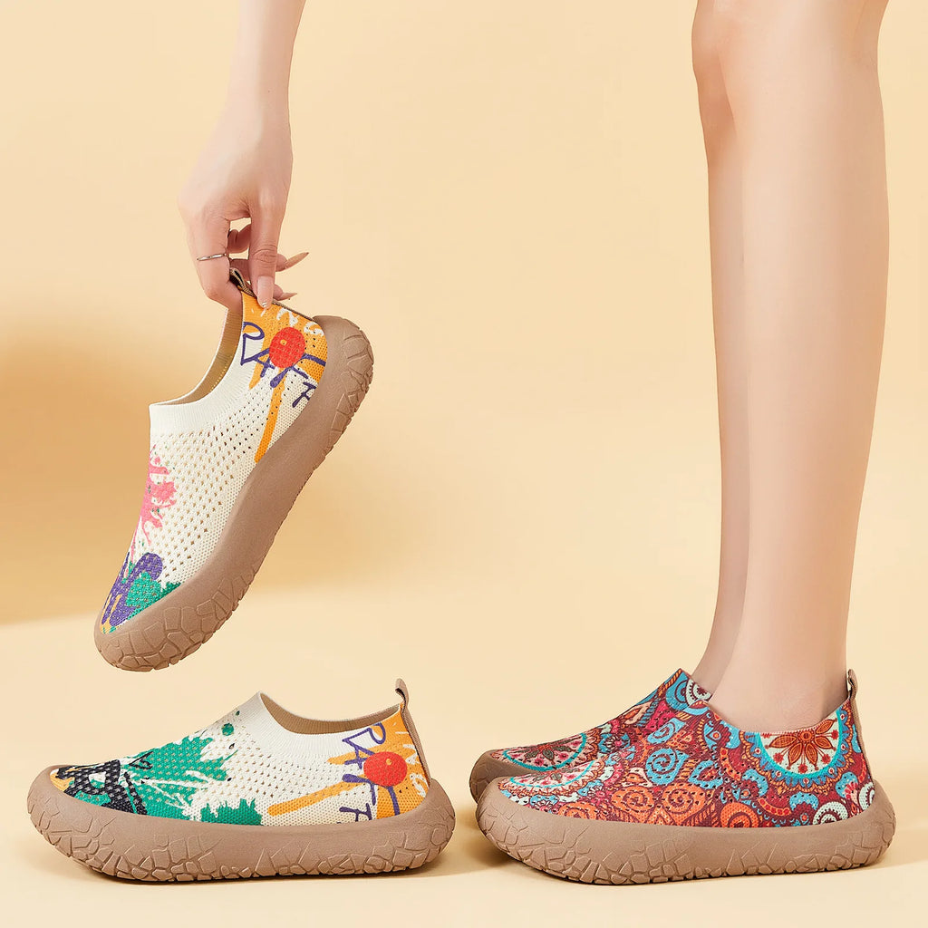 Women's Slip-On Flat Shoes – Breathable Casual Travel Flats Women's Flat Shoes Vue
