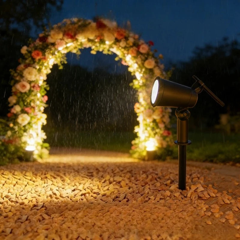 Solar LED Spotlight 9LEDs Outdoor IP65 Waterproof Adjustable Brightness Landscape Light for Garden Yard Path Lawn Decor Vue