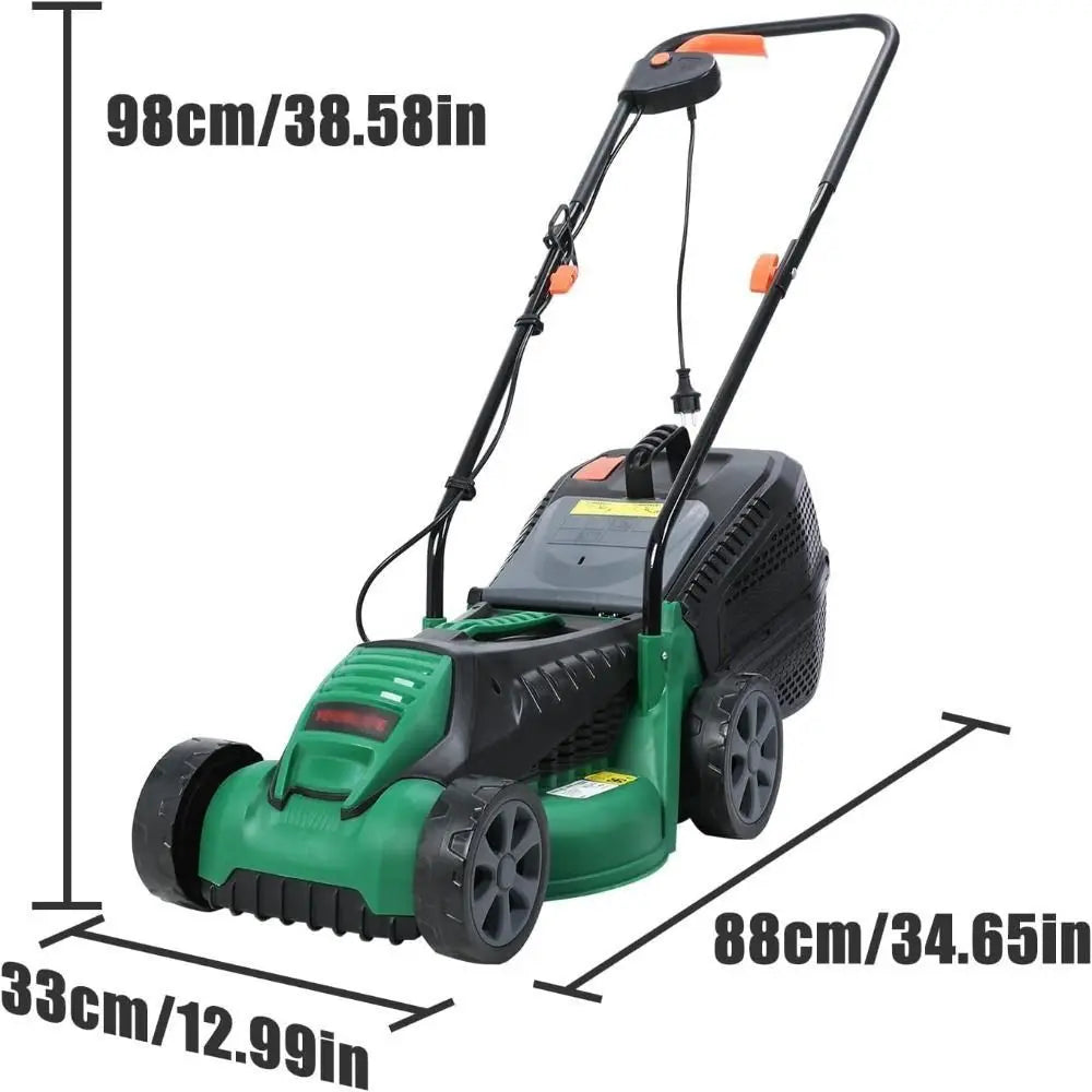 1600w Hand-Pushed Electric Lawn Mower Powerful Push-Style Electric Self-Propelled Lawn Mower Adjustable Foldable Vue