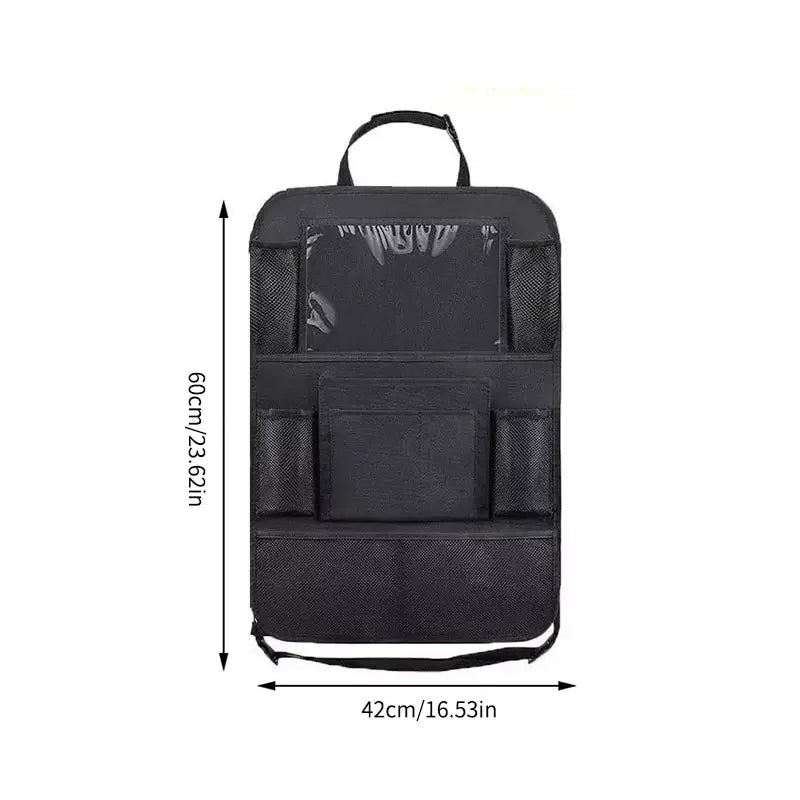 Car Seat Organizer Multifunctional Oxford Fabric Car Back Multi Pocket Storage Bag with Tablet Holder Protector for Kids Vue