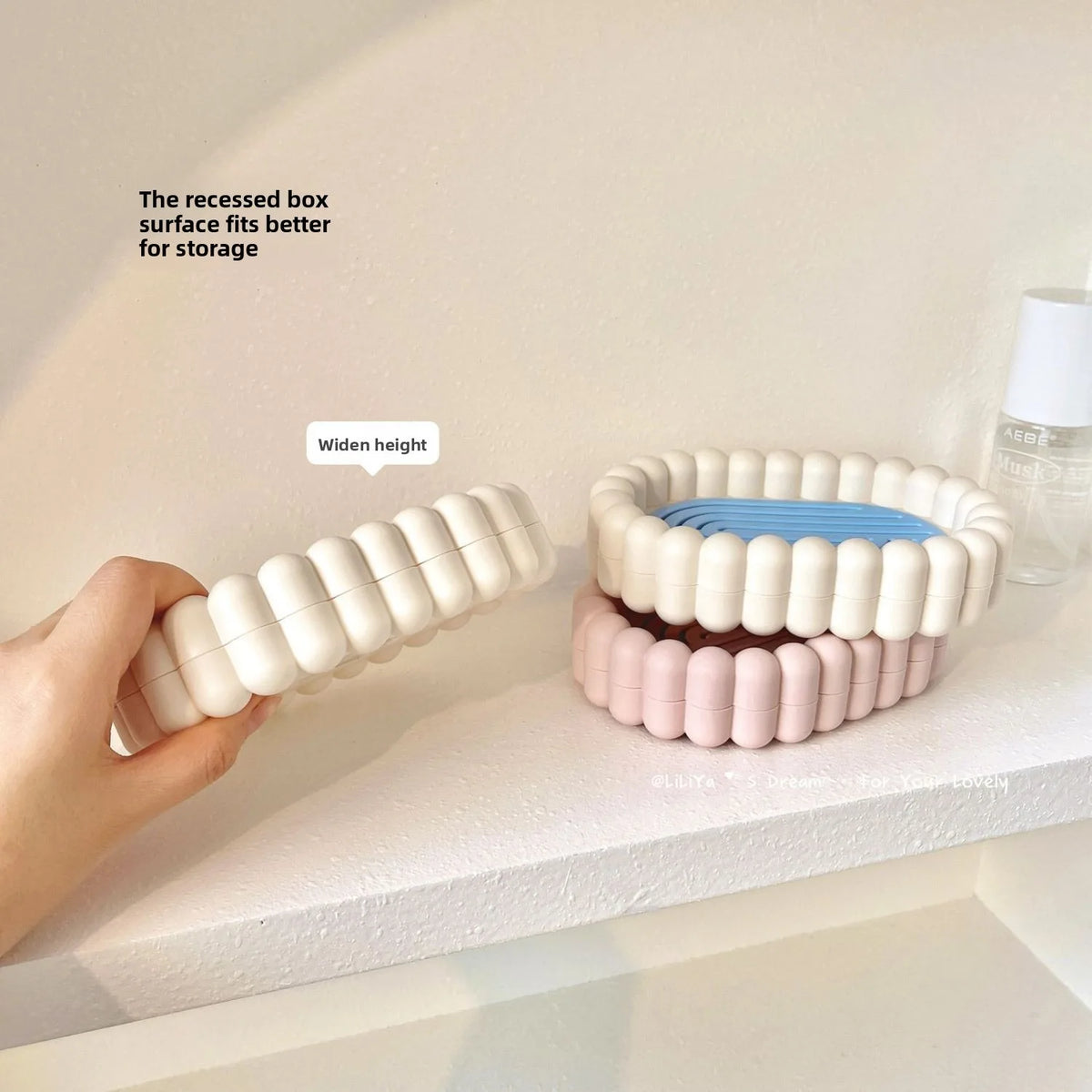 Bathroom Soap Box Plastic Soap Dish with Drain Hole Soap Holder Home Soap Storage Tray Vue