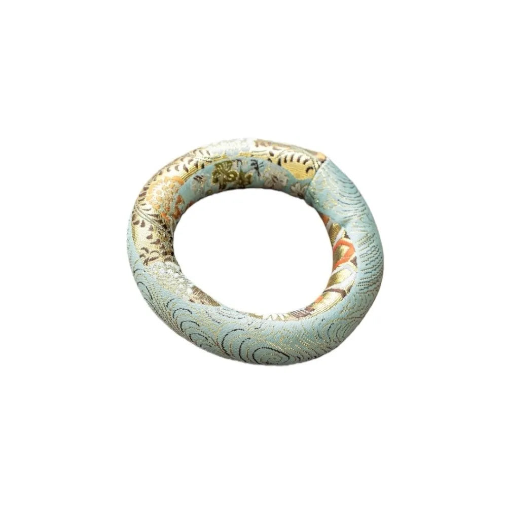 Spiritual Accessory Nepalese Singing Bowl Mat Cloth Non Slip Donut Shape Mat Round Traditional Drink Cup Mat Meditation Vue Style 4