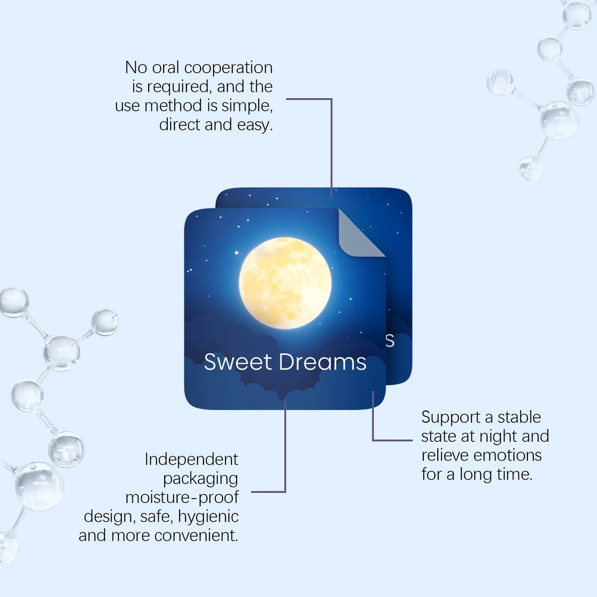 Sleep Care Patches | Natural Daily Gentle Nighttime Soothing Care for Peaceful & Restful Sleep, Convenient Portable Design Vue