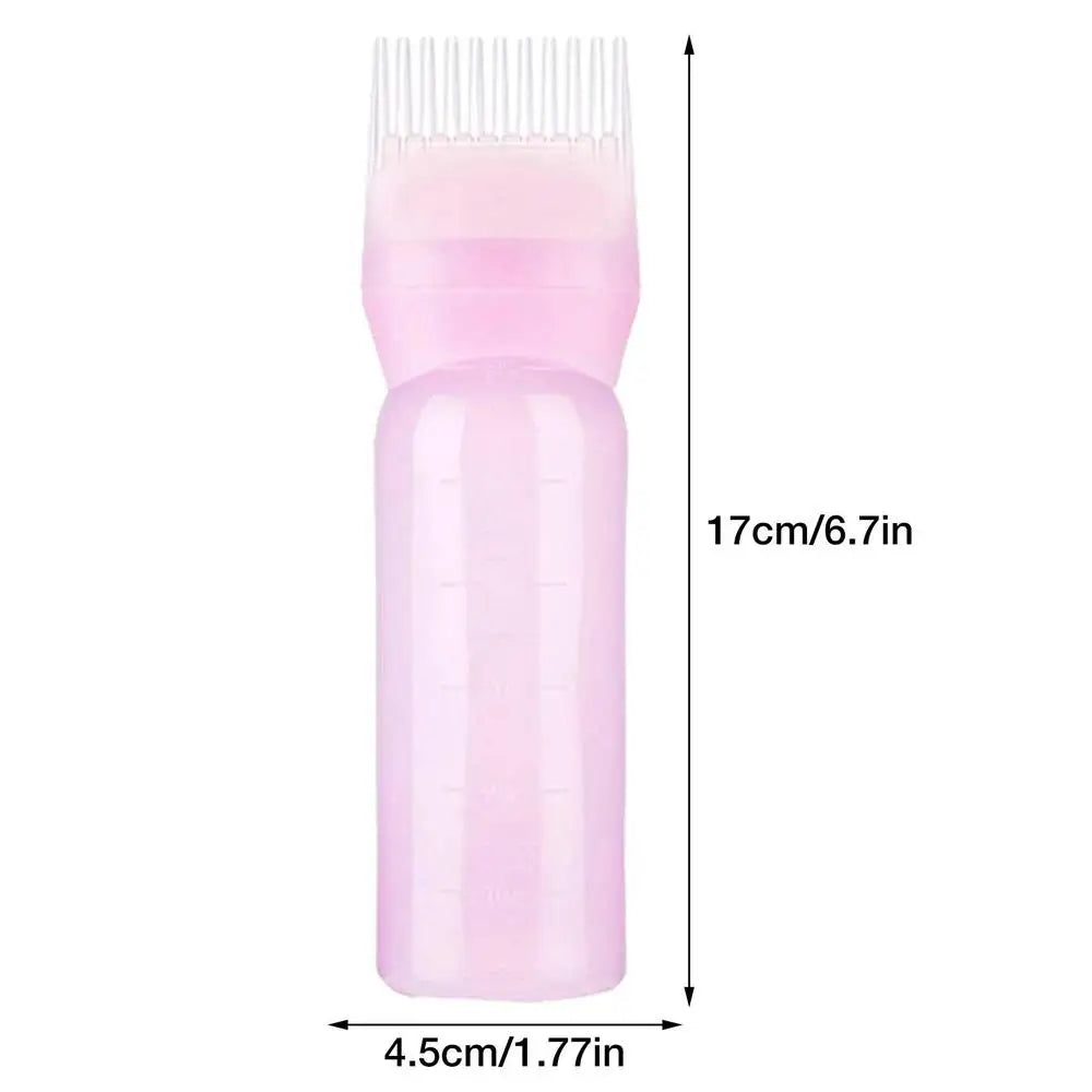 Hair Coloring Root Comb Hair Dye Color Comb Bottle With Scale Hair Dye Color Comb Bottle Barber Salon Hair Styling Tools Vue Pink