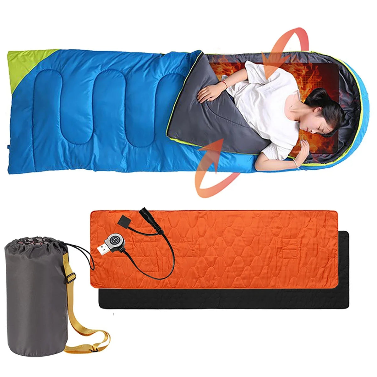 USB Electric Heated Sleeping Pad | 3-Level Camping Mattress Heated Sleeping Pad Vue