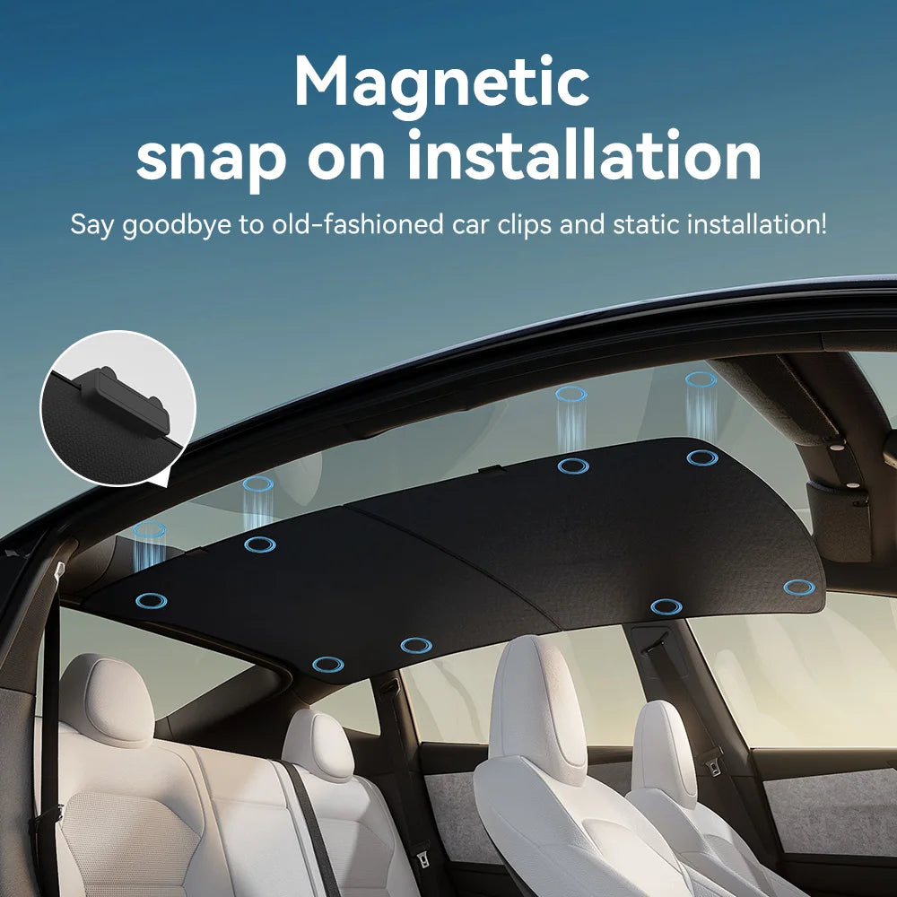 YZ For Tesla Model 3/Y/YL Highland Juniper 2026 Black Roof Graphene Honeycomb Sun Shades Sunshade Car Rear Front Sunroof Glass Vue