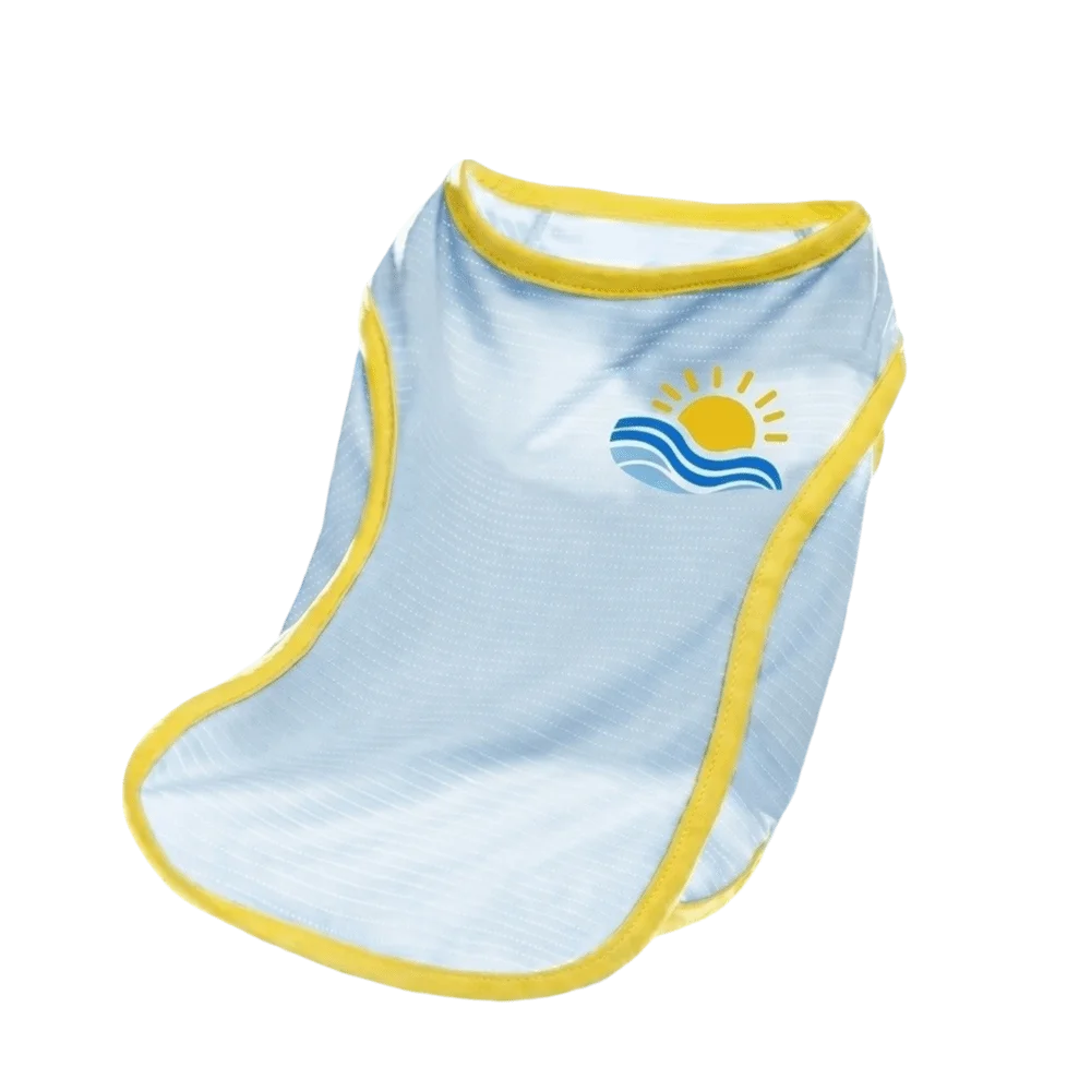 Pet Cool Clothes Breathable Pet Summer Vest Lightweight Soft Dog Tank Top Sleeveless Dog Sunscreen Clothes Summer Vue Blue XL