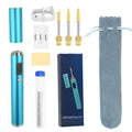 Portable Soldering Iron LED Digital Display 300-450℃ Adjustable 2600mAh Rechargeable Type-C Auto Shutdown 8-10S Heat for Repair Vue Blue